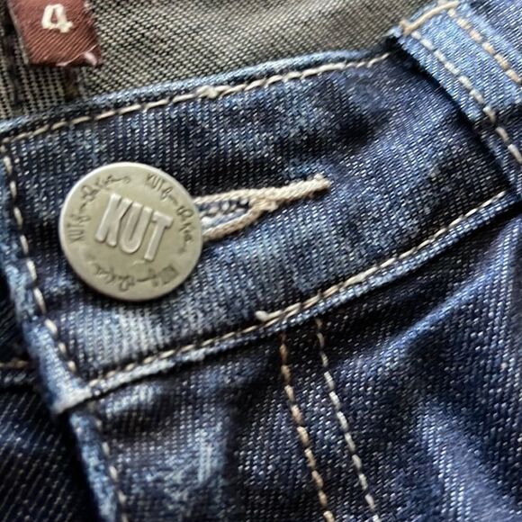 KUT FROM THE KLOTH Catherine Boyfriend Mid Rise Rolled Bottom Jeans Sz 4 - Picture 12 of 13